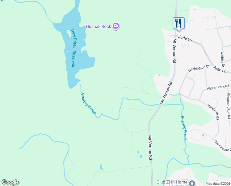 map of restaurants, bars, coffee shops, grocery stores, and more near 201 Cascade Ridge in Southington