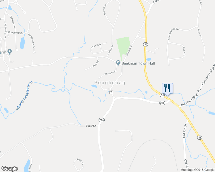 map of restaurants, bars, coffee shops, grocery stores, and more near 40 Main Street in Poughquag