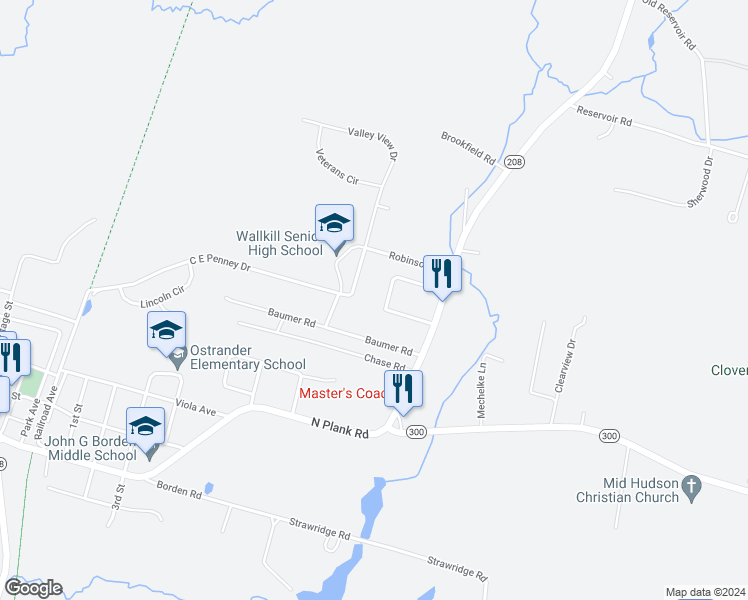 map of restaurants, bars, coffee shops, grocery stores, and more near 27 Kobelt Drive in Wallkill