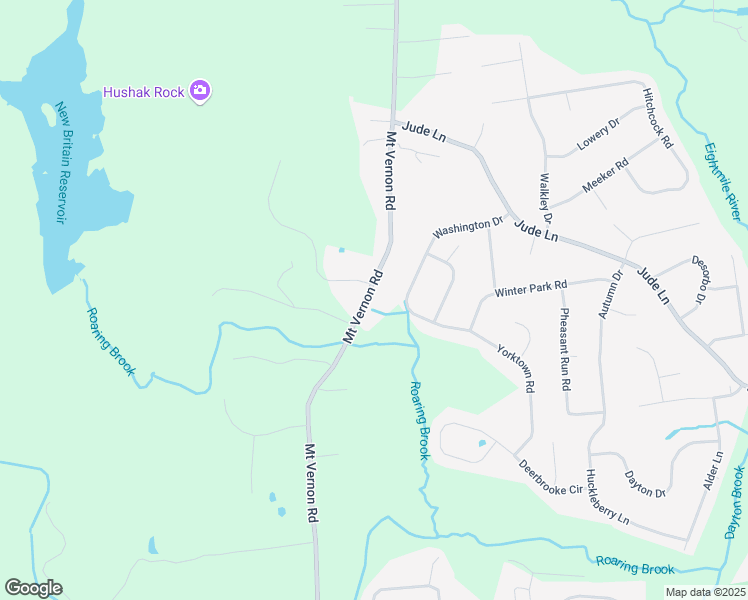 map of restaurants, bars, coffee shops, grocery stores, and more near 1407 Mount Vernon Road in Southington