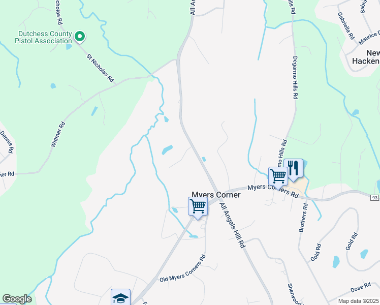 map of restaurants, bars, coffee shops, grocery stores, and more near 2 Briar Lane in Wappingers Falls
