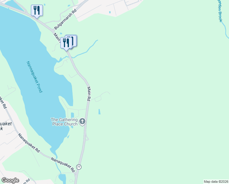 map of restaurants, bars, coffee shops, grocery stores, and more near 111 Heritage Park in Tiverton