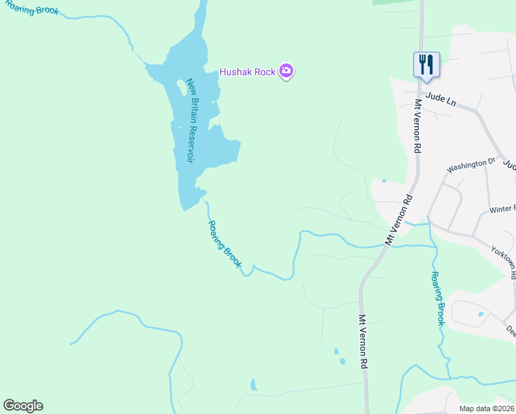 map of restaurants, bars, coffee shops, grocery stores, and more near 168 Cascade Ridge in Southington