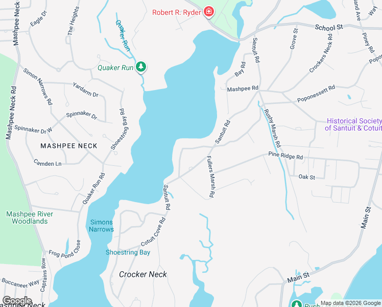 map of restaurants, bars, coffee shops, grocery stores, and more near 625 Poponessett Road in Barnstable