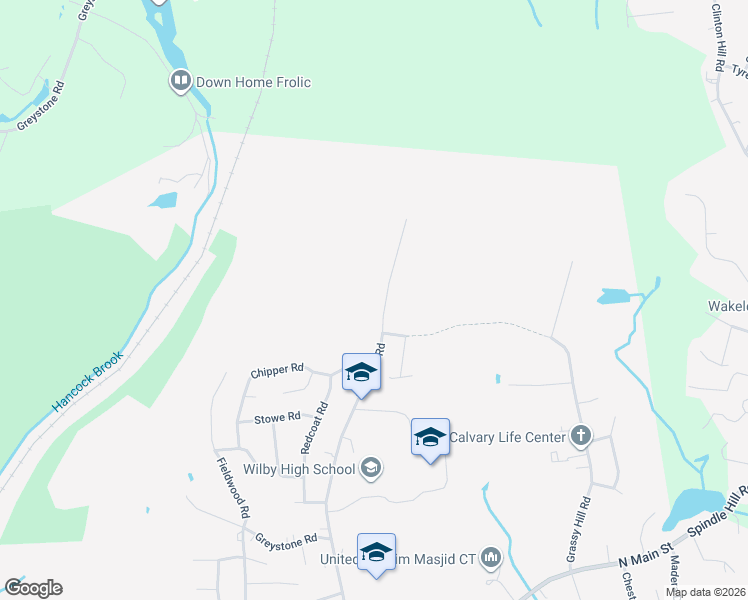 map of restaurants, bars, coffee shops, grocery stores, and more near 701 Bucks Hill Road in Waterbury
