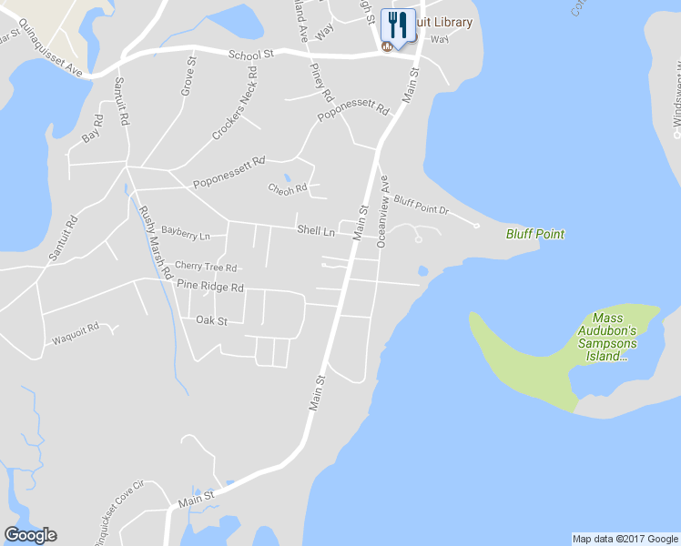 map of restaurants, bars, coffee shops, grocery stores, and more near 1199 Main Street in Barnstable