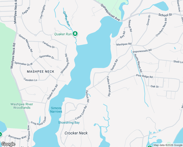 map of restaurants, bars, coffee shops, grocery stores, and more near 628 Poponessett Road in Barnstable