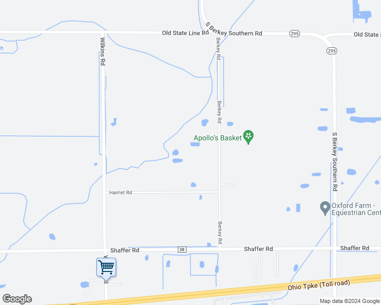 map of restaurants, bars, coffee shops, grocery stores, and more near 1644 Berkey Road in Swanton