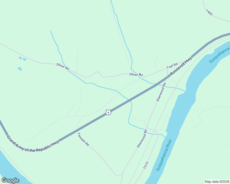 map of restaurants, bars, coffee shops, grocery stores, and more near 328 Trail Road in Meshoppen