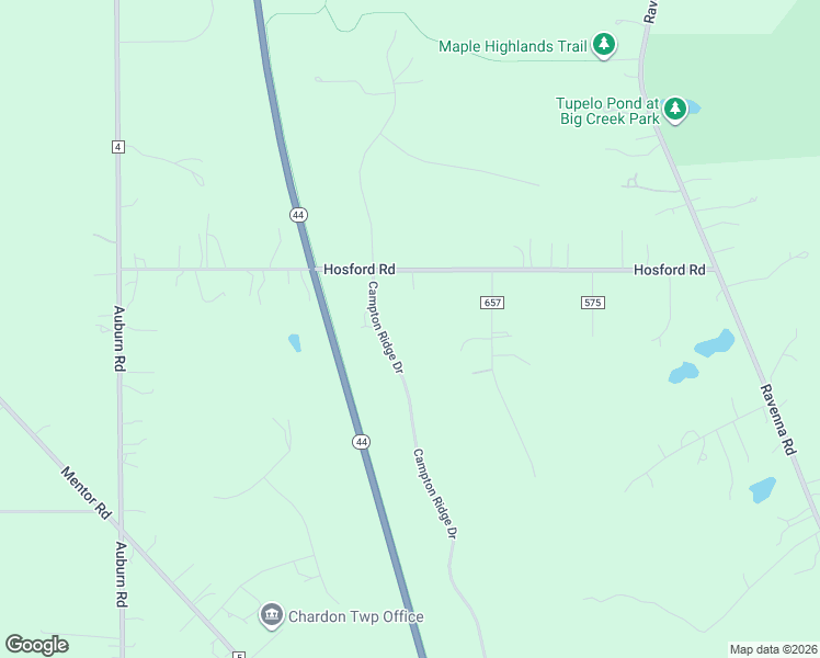 map of restaurants, bars, coffee shops, grocery stores, and more near 9595 Campton Ridge Drive in Chardon