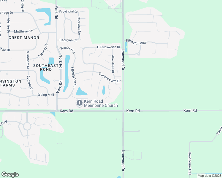 map of restaurants, bars, coffee shops, grocery stores, and more near 6199 Tamer Court in South Bend