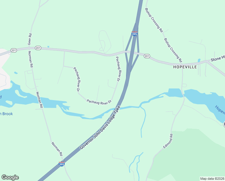 map of restaurants, bars, coffee shops, grocery stores, and more near 132 Pachaug River Drive in Griswold