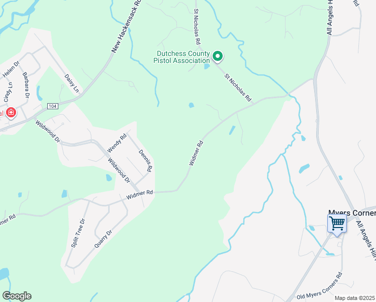 map of restaurants, bars, coffee shops, grocery stores, and more near 149 Widmer Road in Wappingers Falls