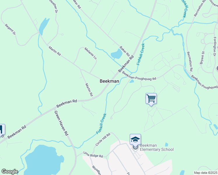 map of restaurants, bars, coffee shops, grocery stores, and more near 1014 Beekman Road in Hopewell Junction
