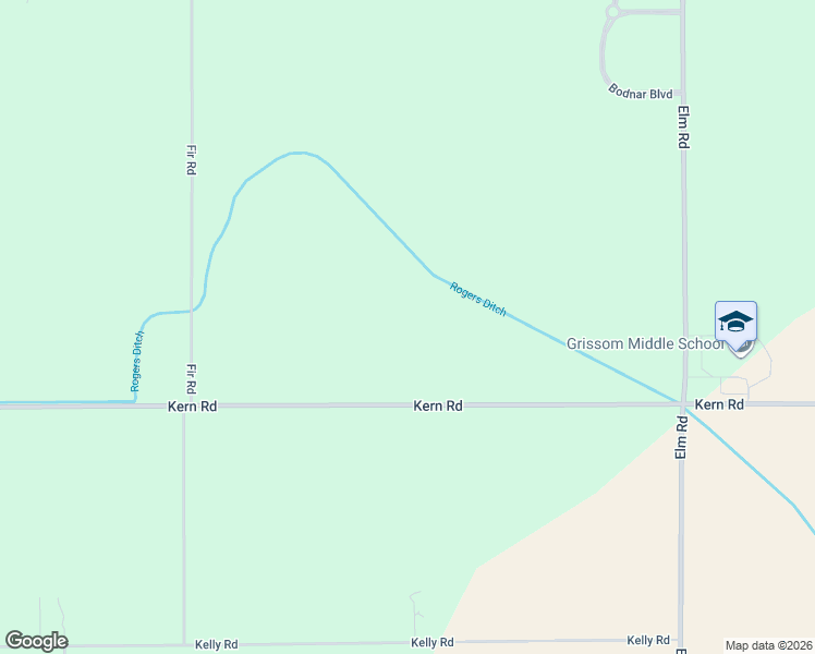 map of restaurants, bars, coffee shops, grocery stores, and more near 14707 Kern Road in Mishawaka