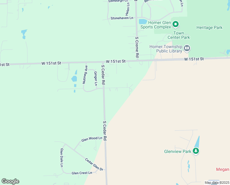 map of restaurants, bars, coffee shops, grocery stores, and more near 14739 Cinnamon Creek Lane in Homer Glen