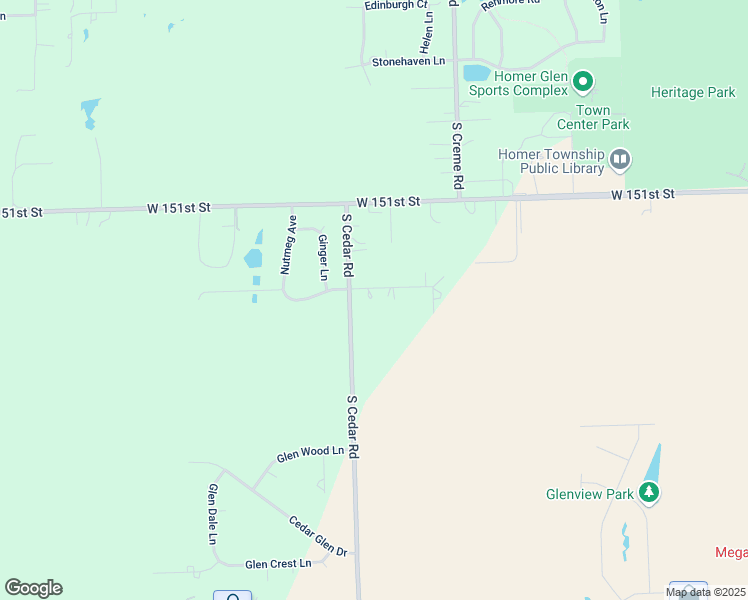 map of restaurants, bars, coffee shops, grocery stores, and more near 14739 Cinnamon Creek Lane in Homer Glen