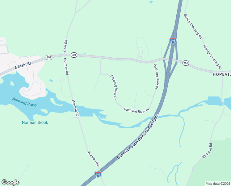 map of restaurants, bars, coffee shops, grocery stores, and more near 182 Pachaug River Drive in Griswold