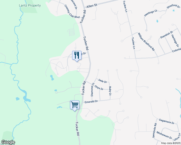 map of restaurants, bars, coffee shops, grocery stores, and more near 47 Diamond Court in Dartmouth