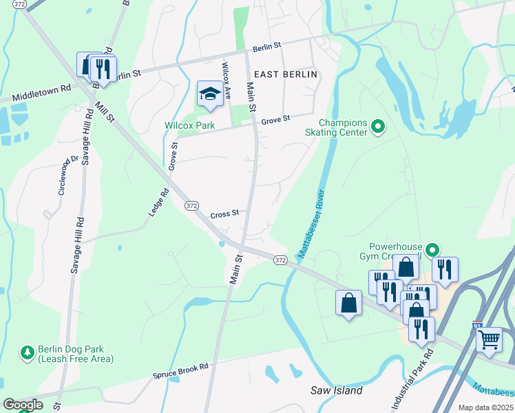 map of restaurants, bars, coffee shops, grocery stores, and more near 26 Chestnut Lane in Berlin