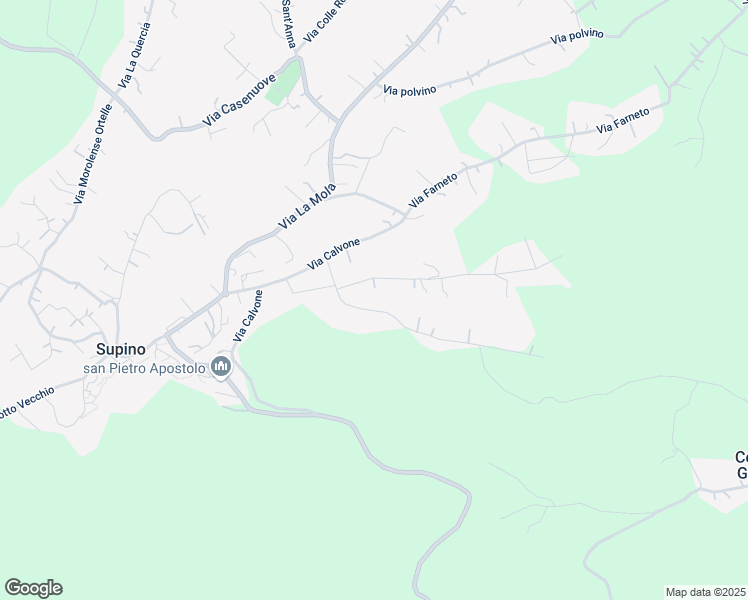map of restaurants, bars, coffee shops, grocery stores, and more near 1 Via Selvotta in Supino