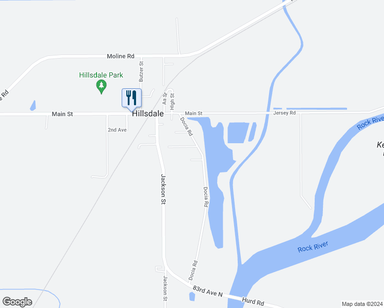 map of restaurants, bars, coffee shops, grocery stores, and more near 300-322 Warren Ave in Hillsdale