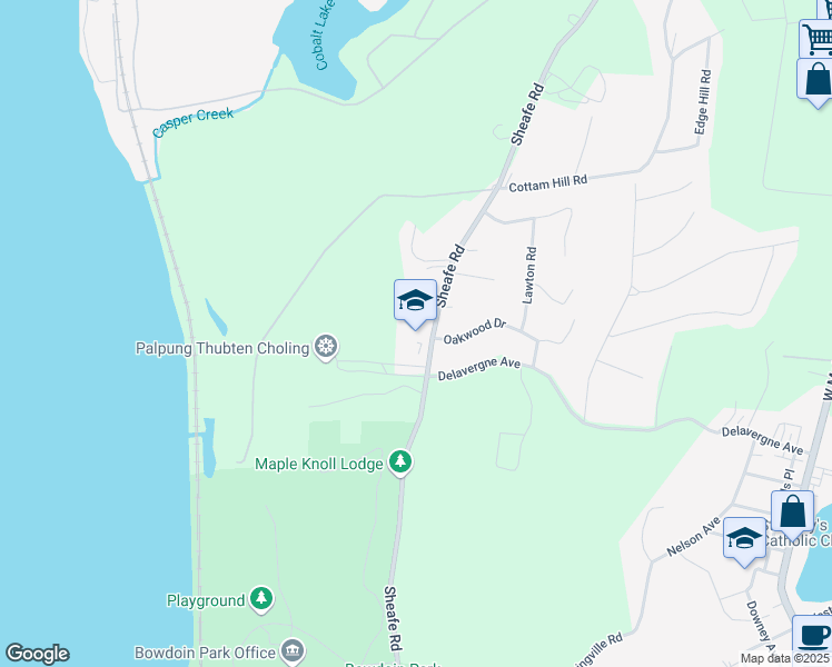 map of restaurants, bars, coffee shops, grocery stores, and more near 287 Sheafe Road in Wappingers Falls