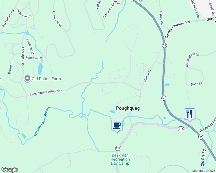 map of restaurants, bars, coffee shops, grocery stores, and more near 316 Beekman-Poughquag Rd in Poughquag