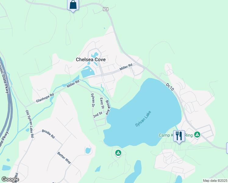 map of restaurants, bars, coffee shops, grocery stores, and more near 3203 Chelsea Cove South in Hopewell Junction