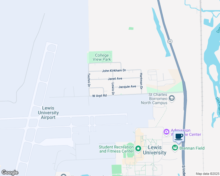 map of restaurants, bars, coffee shops, grocery stores, and more near 15036 Lewis Drive in Romeoville