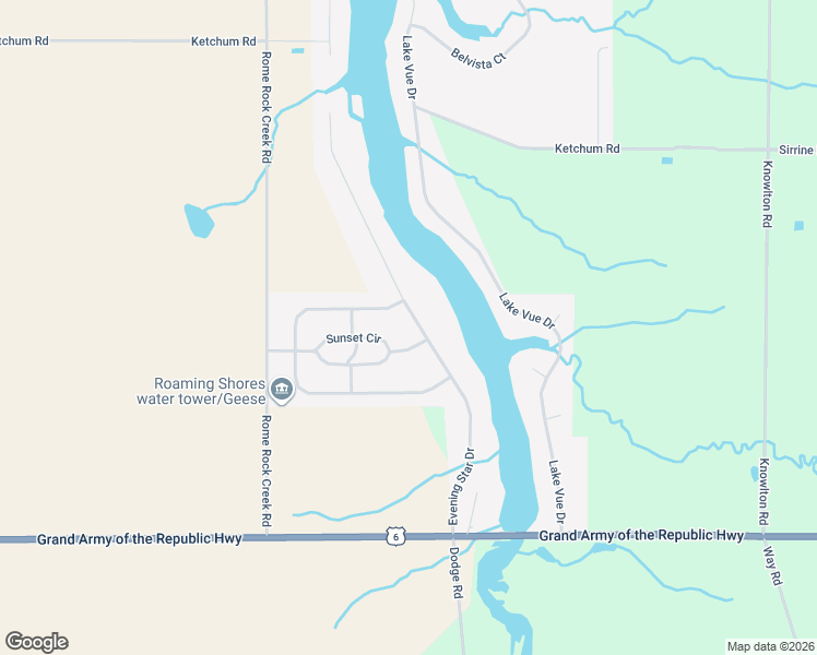 map of restaurants, bars, coffee shops, grocery stores, and more near 992 Evening Star Drive in Roaming Shores