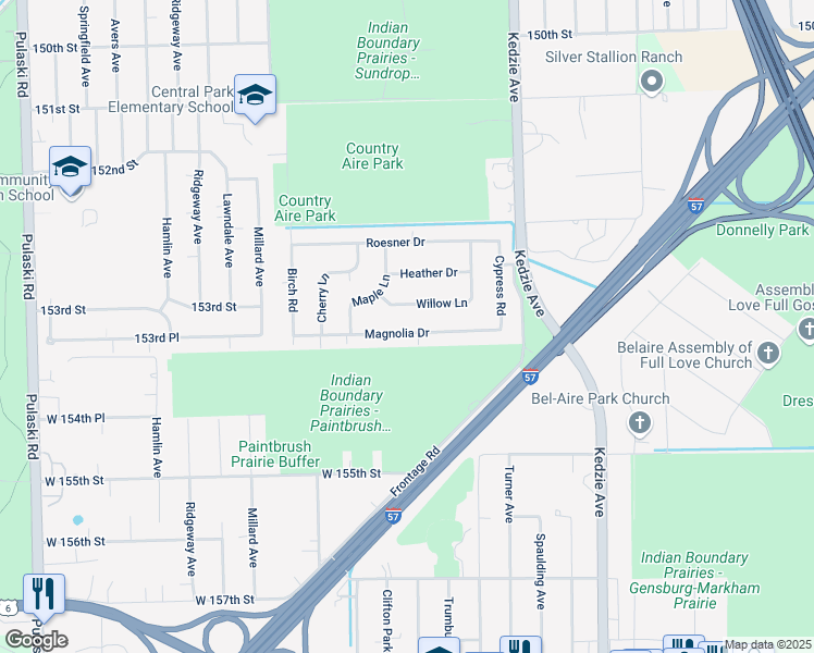 map of restaurants, bars, coffee shops, grocery stores, and more near 3354 Magnolia Drive in Markham