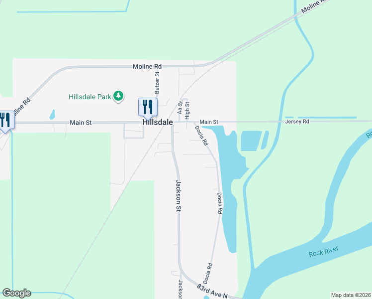 map of restaurants, bars, coffee shops, grocery stores, and more near 313 Warren Avenue in Hillsdale