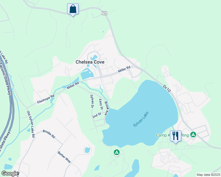 map of restaurants, bars, coffee shops, grocery stores, and more near 3203 Chelsea Cove South in Hopewell Junction