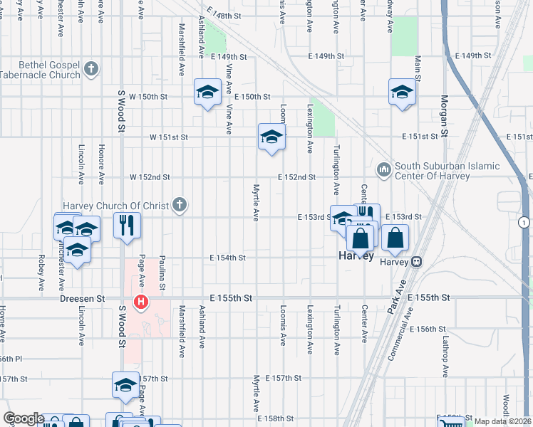 map of restaurants, bars, coffee shops, grocery stores, and more near in Phoenix