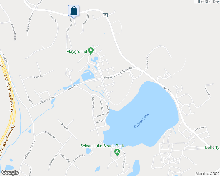 map of restaurants, bars, coffee shops, grocery stores, and more near 3504 Chelsea Cove South in Hopewell Junction