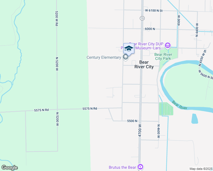 map of restaurants, bars, coffee shops, grocery stores, and more near 4890 West 5680 North in Bear River City