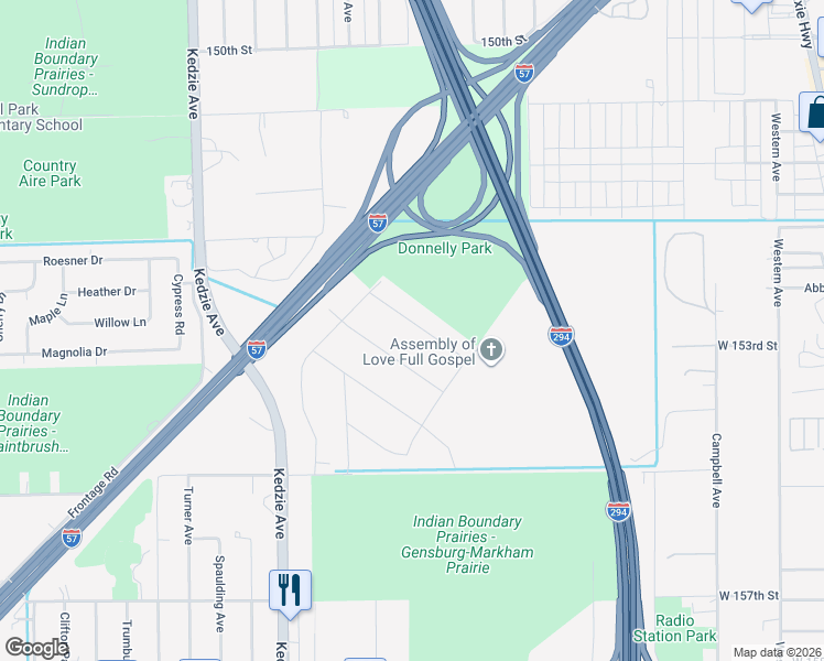 map of restaurants, bars, coffee shops, grocery stores, and more near 15246 Calitonia Drive in Markham