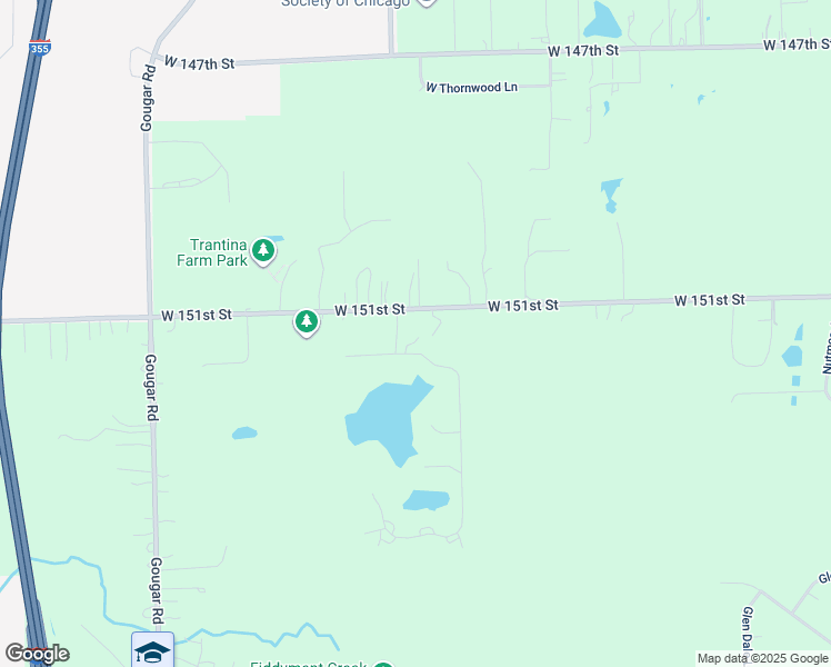 map of restaurants, bars, coffee shops, grocery stores, and more near 15542 West 151st Street in Homer Glen