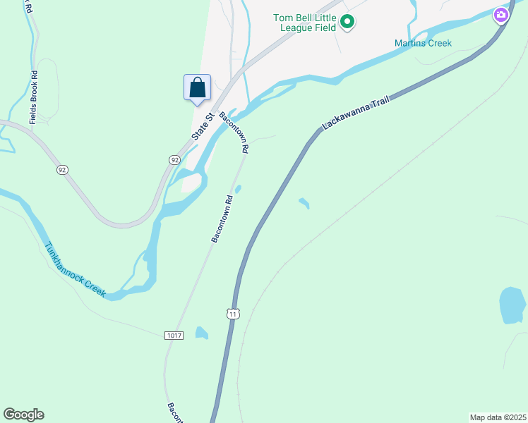 map of restaurants, bars, coffee shops, grocery stores, and more near 103 Clark Road in Factoryville