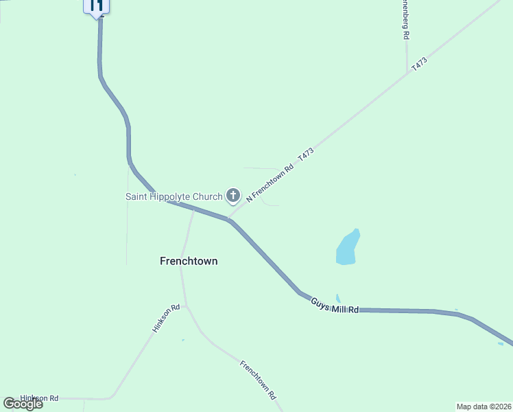 map of restaurants, bars, coffee shops, grocery stores, and more near 26087 North Frenchtown Road in Guys Mills