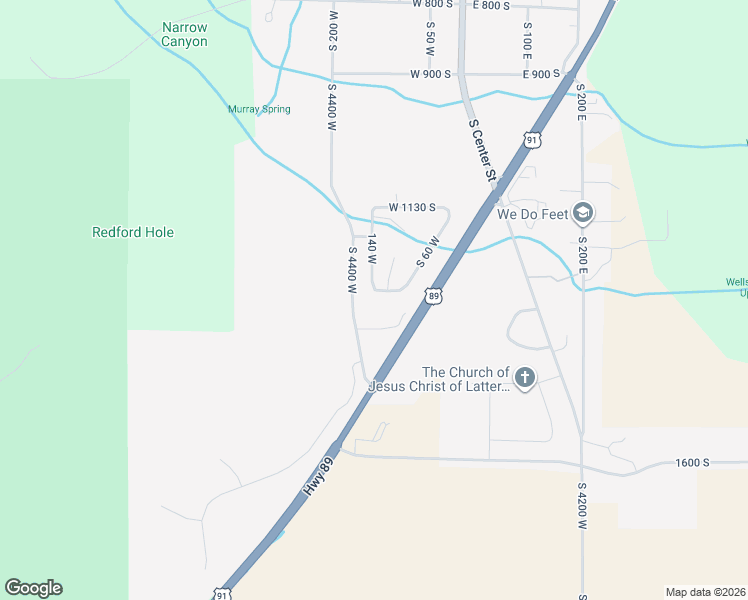 map of restaurants, bars, coffee shops, grocery stores, and more near 132 1270 South in Wellsville