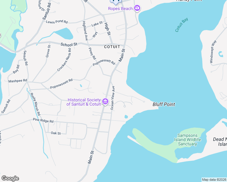 map of restaurants, bars, coffee shops, grocery stores, and more near 43 Oceanview Avenue in Barnstable