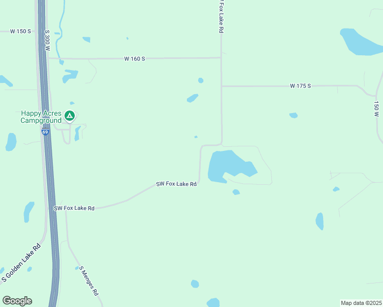 map of restaurants, bars, coffee shops, grocery stores, and more near 2015 Southwest Fox Lake Road in Angola