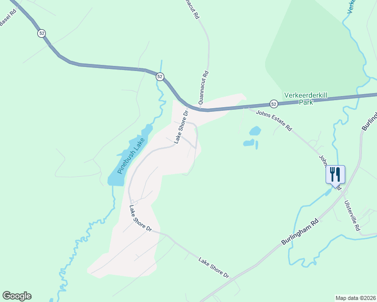 map of restaurants, bars, coffee shops, grocery stores, and more near 6 Castro Road in Pine Bush
