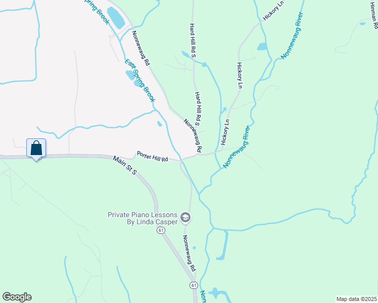 map of restaurants, bars, coffee shops, grocery stores, and more near 500 Nonnewaug Road in Bethlehem