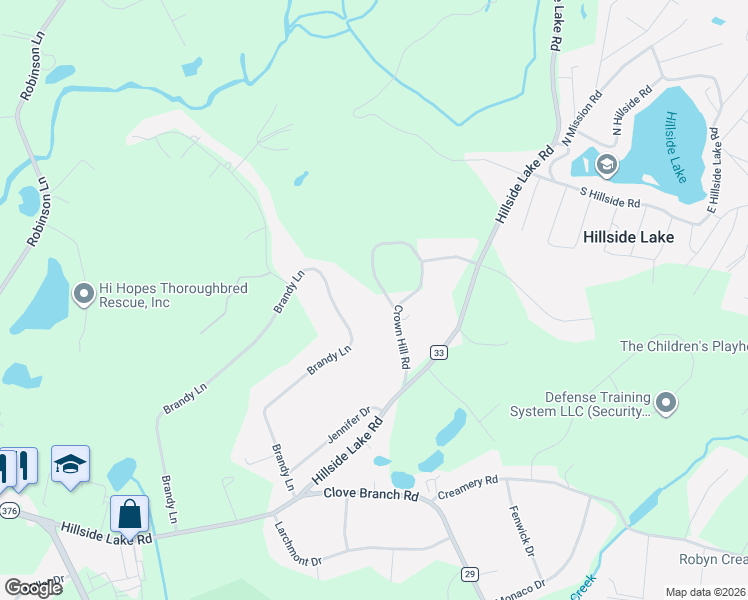 map of restaurants, bars, coffee shops, grocery stores, and more near 66 Crown Hill Rd in Wappingers Falls