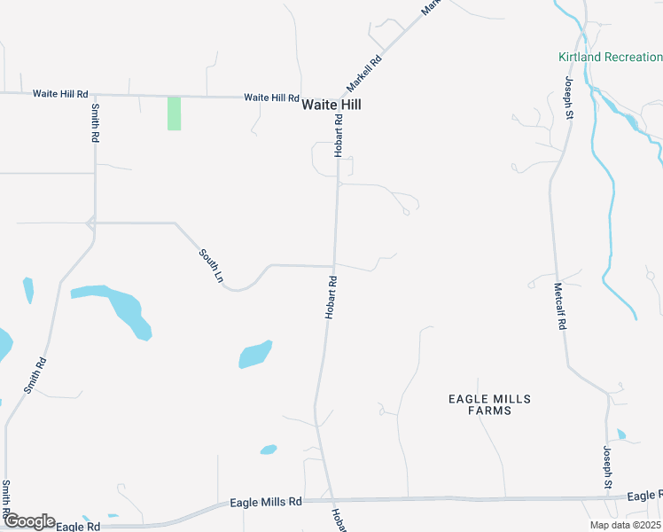 map of restaurants, bars, coffee shops, grocery stores, and more near 9480 Hobart Road in Waite Hill
