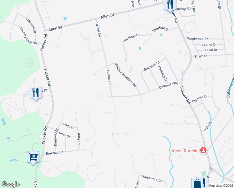map of restaurants, bars, coffee shops, grocery stores, and more near in Dartmouth