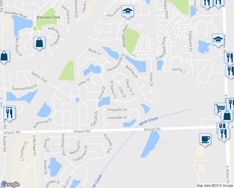 map of restaurants, bars, coffee shops, grocery stores, and more near 285 W Daisy Cir in Romeoville
